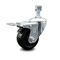 Service Caster 3 Inch Hard Rubber Wheel Swivel 12mm Threaded Stem Caster Total Lock Brake SCC-TSTTL20S314-HRS-M1215 - alternate 1